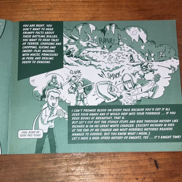 Scholastic Horrible Histories Knights Book - softcover a high speed comic book - Picture 7 of 16